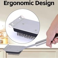 Brosse et grattoir pour barbecue, brosse de nettoyage en acier inoxydable 304 pour barbecue extérieur, accessoires pour barbecue, cadeau pour homme