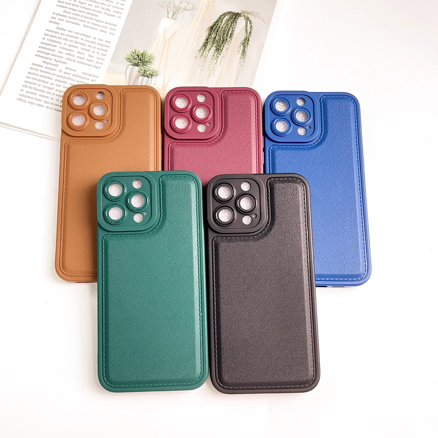 Business new arrival High quality Leather pattern TPU phone case for iPhone 14/14 Pro max/14 plus cover