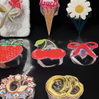 Support de téléphone magnétique pour bureau avec motif fleur et coquillage, fonction anti-vibration, support de téléphone