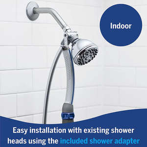 8-футовый гибкий шланг для внутреннего и наружного опрыскивателя, быстрая и легкая чистка собак для мытья собак, насадка для душа, палочка для домашних животных - Product Image 2