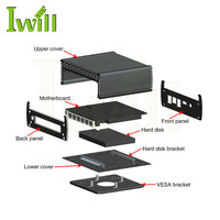 IWILL Material de aleación de aluminio sin ventilador Mini PC industrial Core Dual Core 6 puertos Mini PC para Linux
