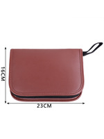 Ensemble de 7 accessoires de golf portables marron, boîte de rangement en cuir PU imperméable avec logo personnalisé pour une utilisation universelle