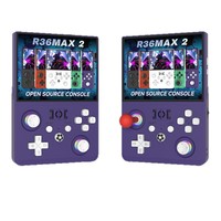 Console de jeu portable rétro R36 Max2, système Linux, écran IPS 4,5 pouces 1280x720, 64G/128G, lecteur portable USB sans écran tactile, jeux