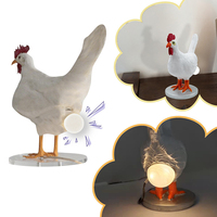 Accessoires de décoration pour la maison lampe œuf de poule ornements de bureau oeuf de coq veilleuse LED pour chambre salon fête