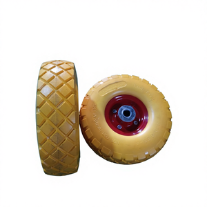 10 Inch <strong>Pneumatic</strong> Rubber Wheel Dust-proof Cover Beach Cart Foam Tire Solid Inflatable Heavy Duty <strong>Caster</strong> Wheels CE Certified - Product Image 4