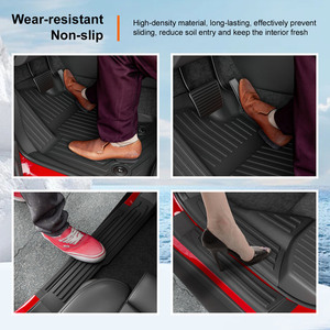 Tapis de dossier arrière Tapis de sol protecteur de seuil de porte 2e rangée <span class=keywords><strong>sous</strong></span> <span class=keywords><strong>le</strong></span> tapis pour 2025 Toyota 4Runner TPE - Product Image 5