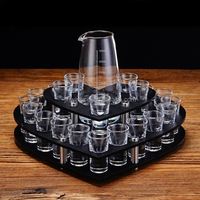 Discothèque fête nouveautés acrylique verre à liqueur porte-gobelet affichage Barware plateau de service