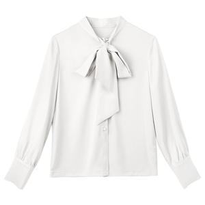 Camicie in Chiffon a manica lunga autunno tinta unita elegante - Product Image 4