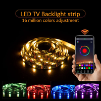 Guirlandes lumineuses LED Joystar 3M intelligentes avec contrôle USB par application, RGB 5050 30 LED/m, IP20, à intensité variable, pour fond de scène