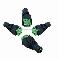 Adaptateur Jack DC5.5*2.1mm Connecteur DC 2 broches Mâle Femelle Prise d'alimentation DC pour CCTV Bande LED Monochrome