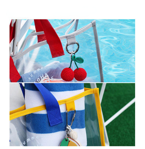 Bolsa de Playa de PVC de Lujo, Ligera y Suave, con Cierre y Diseño Tropical Acuático, para Empaque Navideño - Product Image 4