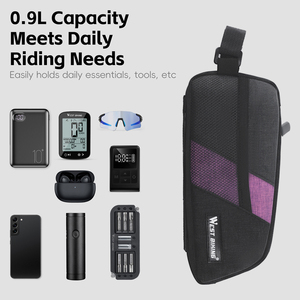 WEST BIKING 大容量0.9L侧网状自行车前架包 耐磨山地车公路车上管包 - Product Image 5