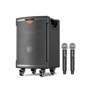 New Portable 18 Inch 100W Outdoor Stage Subwoofer Trolly Bluetooth Karaoke Speakers With Wheels