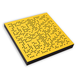 Panel Acústico Pintado Keyhelm Wave Wood de 120x120cm, MDF, Diseño Moderno, NRC 0.5, para Salas de Conferencia, Absorción de Sonido, Hecho en Italia - Product Image 1