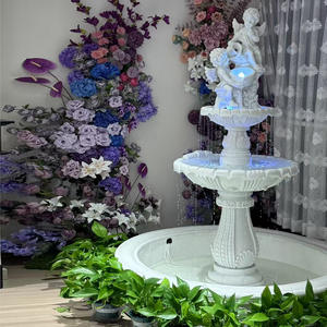 Fuente de arenisca de estilo francés europeo con cascada, estanque de los deseos, ángel, para jardín exterior, paisajismo, decoración de bodas y estanque para peces - Product Image 3