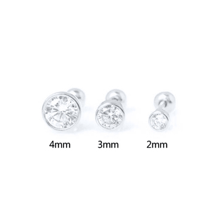เครื่องประดับเจาะร่างกายราคาโรงงาน CANNER เงินแท้ 925 ชุบทอง 18K ต่างหูมินิ - Product Image 2