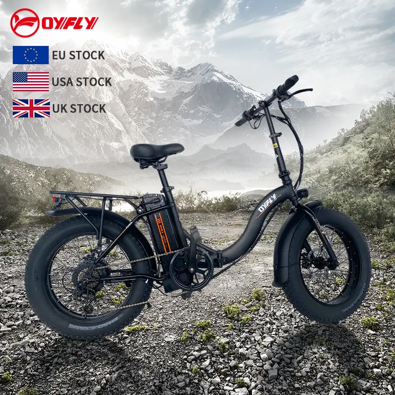 oyfly Elektro-Motorrad 500 W 48 V 2-Rad-Dickreifen-Fahrrad faltbares elektrisches Stadt-Freizeit-Elektrofahrrad