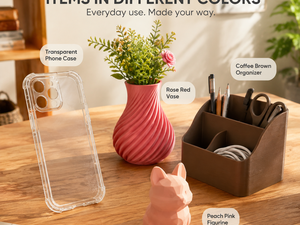 Filamento PLA Neutro de 1.75mm, 8 Colores, Transparente, Café, Marrón, Rojo Rosa, Filamento para Impresora 3D para Creality Bambu Lab - Product Image 3