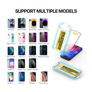 Kit de Instalación de Protector de Pantalla de Vidrio Templado con Marco para <span class=keywords><strong>iPhone</strong></span> 14 Pro, Fácil de Instalar, con Posicionamiento de Teléfono - Product Image 5