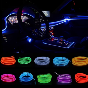 Tira <span class=keywords><strong>de</strong></span> Luz LED Ambiental Fría para Coche, 1m/2m/3m/4m/5m, <span class=keywords><strong>con</strong></span> Conexión USB, para Decoración Interior - Product Image 1