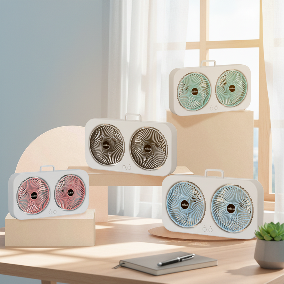 Sophisticated Blue Portable Desk Desktop Table Cooling Fan Usb Electric ...