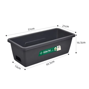 Современные длинные прямоугольные пластиковые горшки для подоконника патио веранда балкона перила Цветочные коробки для балкона - Product Image 6