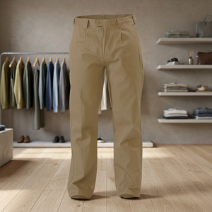 Pantalon de travail industriel robuste en sergé de coton respirant personnalisé pour hommes - Uniforme de sécurité avec caractéristiques anti-bactériennes et anti-odeurs - Product Image 3