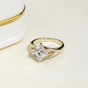 Anillo de Diamantes Asscher de Moda de 10K, Joyería Messi MSR-2041, para Mujer - Product Image 3