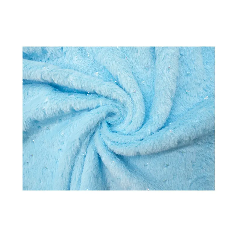 Available bronzing rabbit fur colorful bonded 100% polyester polar fleece fabric