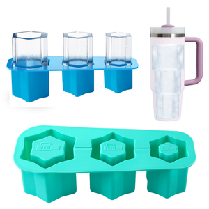 Soğutma içecekler için 3 boyutları silikon daire buz küpü tepsi buz küp tepsiler Tumbler buz kalıp için 40Oz Tumbler ile uyumlu - Product Image 6