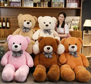 Toptan çok renkli peluş oyuncak farklı stilleri teddy bear yumuşak pp pamuk şerit büyük ayı yaratıcı bebek sarılın ayı Rag doll