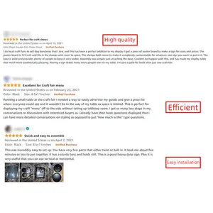 Cydisplay โปสเตอร์ A3สีดำแบบยืนสำหรับโฆษณาที่ใส่เมนูแบบด้านเดียวที่วางป้ายสีสำหรับงานหนัก - Product Image 3