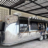 Chariot de restauration mobile pour donuts et gaufres, entièrement fonctionnel, remorque de cuisson électrique, double évier, robinet d'eau, options personnalisables