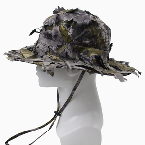 Masque facial extérieur unisexe réglable DF, motif feuille bionique 3D, pour la chasse en forêt, camouflage, couvre-chef - Product Image 2