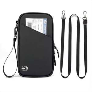 Portefeuille multifonctionnel antivol tendance, organiseur de documents portable en tissu Oxford, blocage des cartes de crédit et passeport - Product Image 3