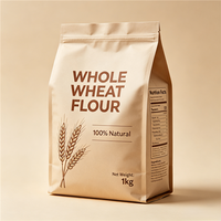 Sac à fond plat texturé mat avec valve et fermeture éclair, biodégradable et résistant à l'humidité, pour une esthétique moderne des collations HONGHAI