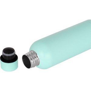 Straight Body Stainless Steel Thermos Cup 304 Vacuum Insulated 500Ml For Travel Green Customizable Color - Product Image 2