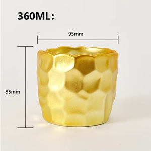12oz lujo oro negro blanco plata cerámica vela soporte botella vacía decoración del hogar para Navidad - Product Image 6