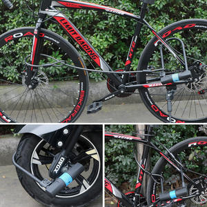 Cadenas en U noir et argent, câble en acier de 120 cm, antivol durable pour vélos, VTT et vélos électriques - Product Image 3