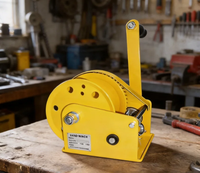 Treuil à manivelle en acier pour câble de levage, 30 m, câble métallique multi-diamètres, 1 tonne, 1,5 kW, 10 m/min, dispositif de freinage anti-chute stable