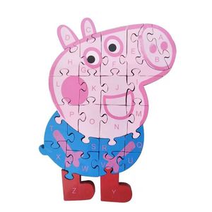 Blocs de Puzzle en bois respectueux de l'environnement jouets éducatifs pour enfants de la maternelle numéro Animal Puzzle éducation scientifique pour chien - Product Image 5