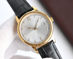 Sığı<span class=keywords><strong>r</strong></span> derisi kayış takvim ekran ile 2025 sıcak satış Metal kasa erkekler için sosyal dans mekanik saatler izle - Product Image 2