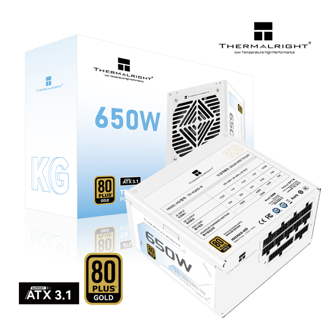Thermalright TR-KG-850/750/650 850W/750W/650W 80Plus Gold Full Modular ATX White Black Power Supply for Desktop 100-240V Input