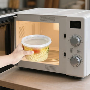 Одноразовые прозрачные круглые пластиковые стаканы из полипропилена для горячих супов с крышкой, объемом 8, 12, 16, 20, 24, 32, 48, 64 унции. - Product Image 4