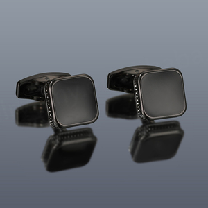 Mancuernillas de Lujo para Hombre, Elegantes, Cuadradas con Bordes en Relieve, Diseño Simple, Disponibles en 4 Colores, Accesorios para Camisa - Product Image 1