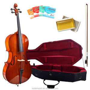 Instrumento Musical, Violonchelo 3/4 Económico de Alto Brillo, Tamaño 4/4 con Estuche de Espuma para Violonchelo - Product Image 1