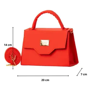 Bolso Bandolera Rojo Fana Bonita, de Nailon y Poliéster, con Cierre de Cremallera, Moderno, para Uso Diario - Product Image 4