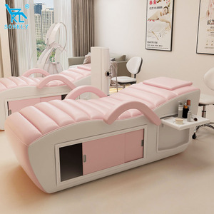 SONKLY Sillón Eléctrico de Lujo Curvo para Pestañas, <span class=keywords><strong>Camilla</strong></span> Estética Reclinable para Extensiones de Pestañas, <span class=keywords><strong>Silla</strong></span> para Lashista - Product Image 1