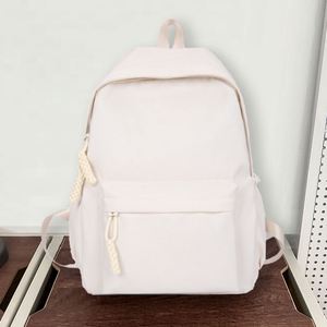 Free Custom Logo Unisex School Bags Large Book Bag Durable Solid Color Student <b>Backpack</b> for Travel - Product Image 6