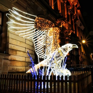 Esculturas LED Personalizadas de Animales Luminosos en 3D: Pato Amarillo, Elefante, Camello, Ciervo y Pájaro para Parques Temáticos, Patrones 3D, Decoración de Paisajes para Festivales - Product Image 5